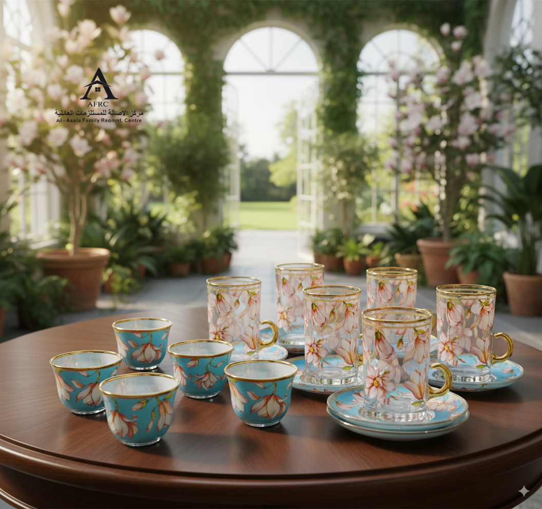 Experience Turkish Elegance: Canba Sevilla Gold 18-Piece Istikana & Cawa Cup Set