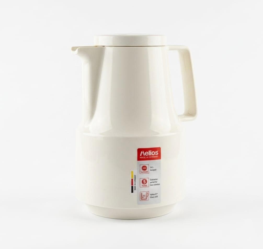 Helios Premium Vacuum Flask – 1.0L (Made in Germany) - Plain White